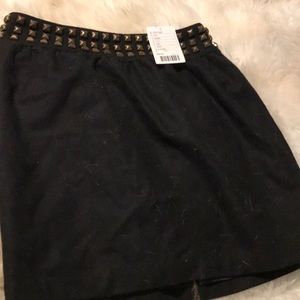 SILENCE + NOISE BLACK STUDDED SKIRT WITH ZIPPER 8